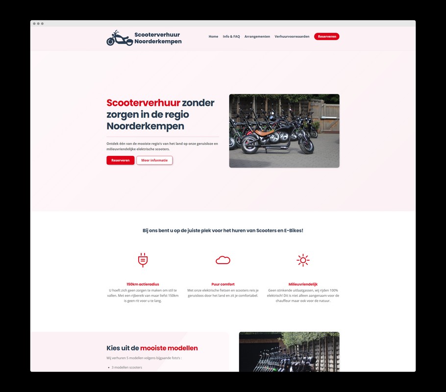 Bekijk de website van Scooterverhuur Noorderkempen - Portfolio item van Nick Suy Webdesign